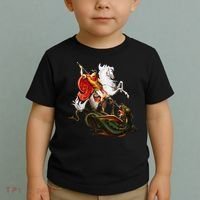 St. George And The Dragon England Catholic Saints Pray Toddler T-Shirt thumb 2
