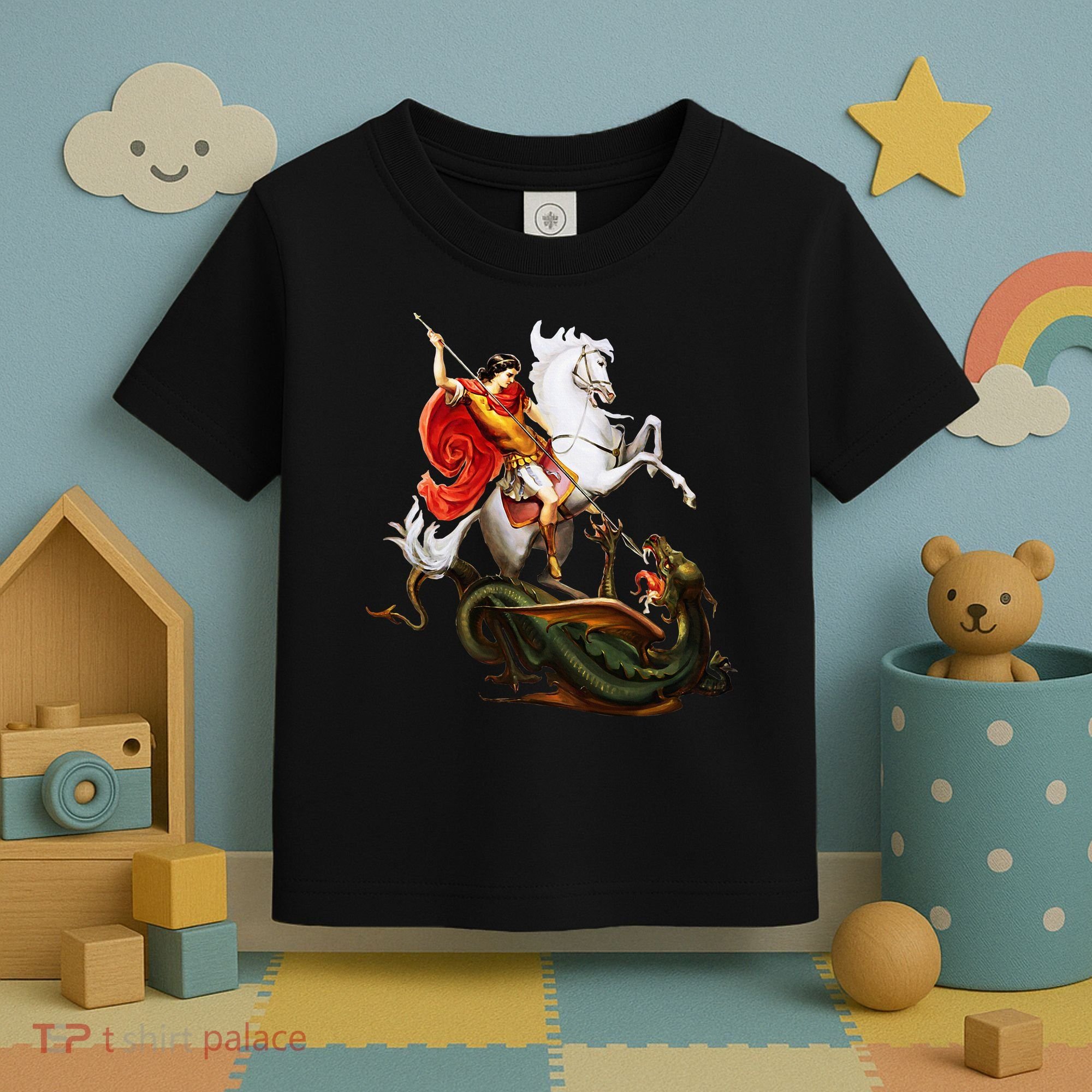 St. George And The Dragon England Catholic Saints Pray Toddler T-Shirt