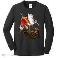 St. George And The Dragon England Catholic Saints Pray Kids Long Sleeve Shirt thumb 0