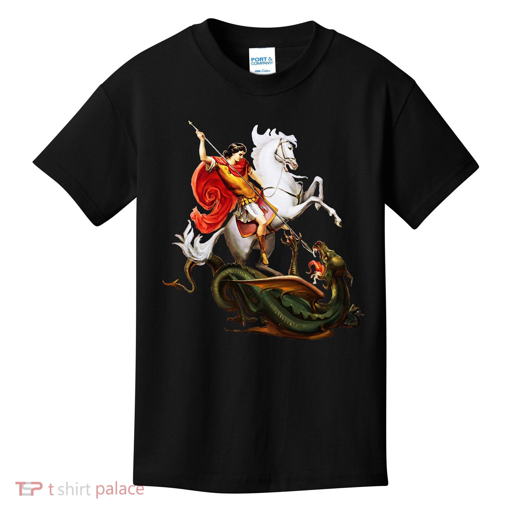 St. George And The Dragon England Catholic Saints Pray Kids T-Shirt
