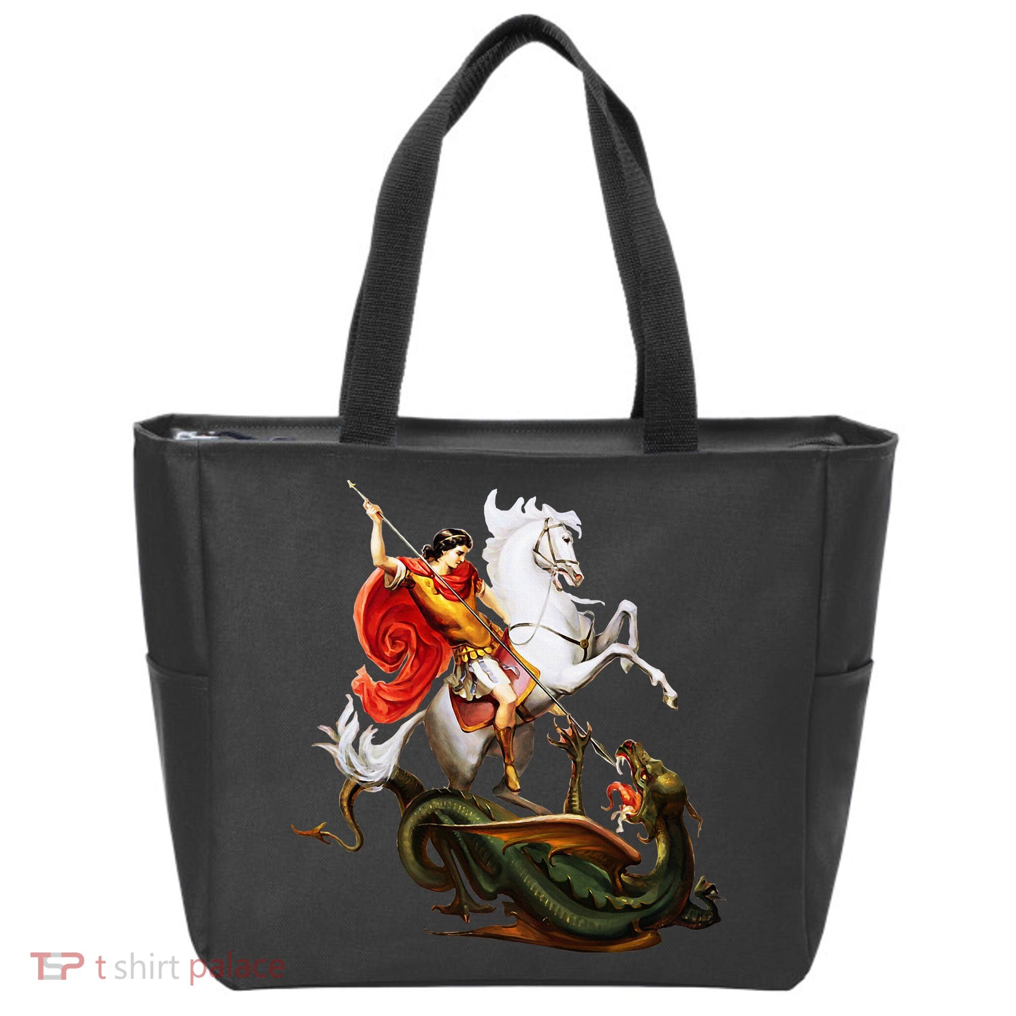 St. George And The Dragon England Catholic Saints Pray Tote Bag
