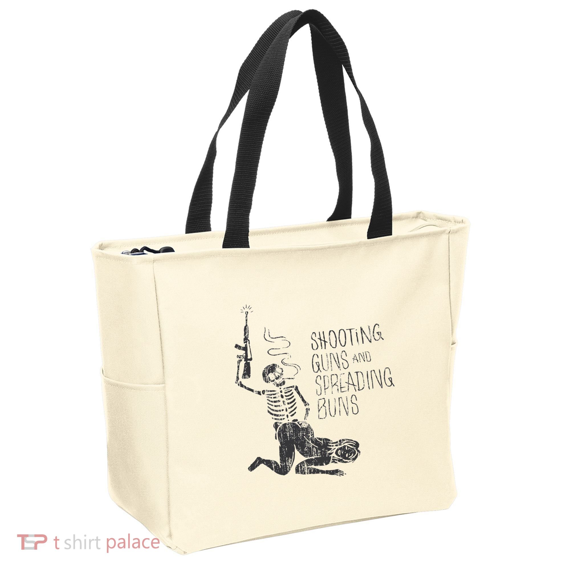 Shooting Guns And Spreading Buns Tote Bag