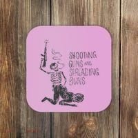 Shooting Guns And Spreading Buns Coaster thumb 0