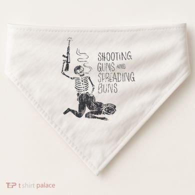 Shooting Guns And Spreading Buns USA-Made Doggie Bandana
