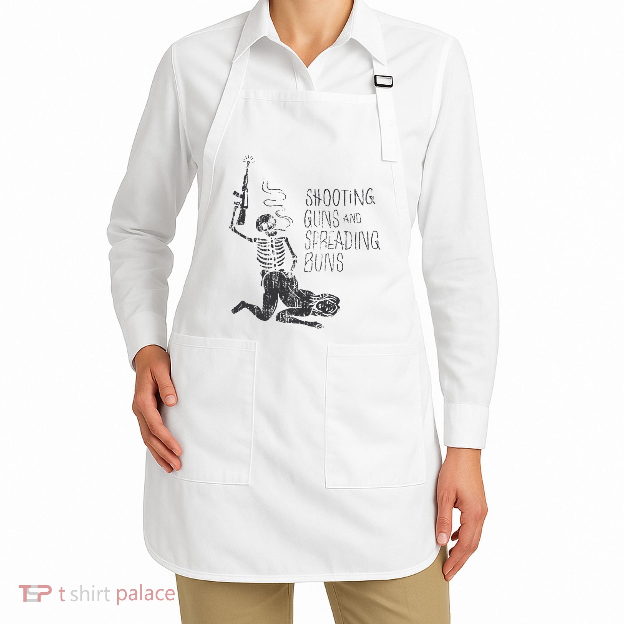 Shooting Guns And Spreading Buns Apron