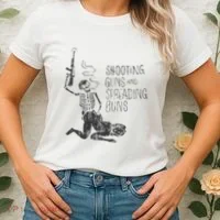 Shooting Guns And Spreading Buns Women's T-Shirt thumb 2