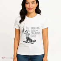 Shooting Guns And Spreading Buns Women's T-Shirt thumb 4