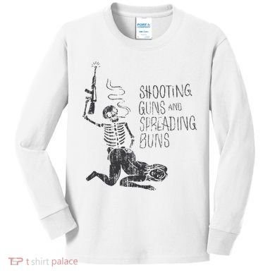 Shooting Guns And Spreading Buns Kids Long Sleeve Shirt