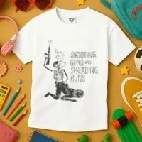 Shooting Guns And Spreading Buns Kids T-Shirt thumb 3