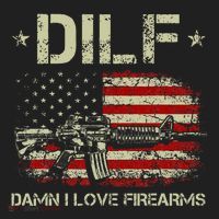 S Gun American Flag Dilf Damn I Love Firearms Beanie thumb 2