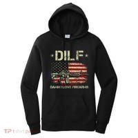 S Gun American Flag Dilf Damn I Love Firearms Women's Hoodie thumb 0