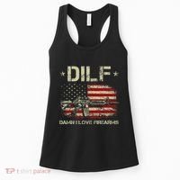 S Gun American Flag Dilf Damn I Love Firearms Women's Tank Top thumb 0