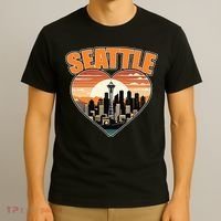 Seattle Gifts Apparel Souvenirs Usa Hiking Camping American T-Shirt thumb 3