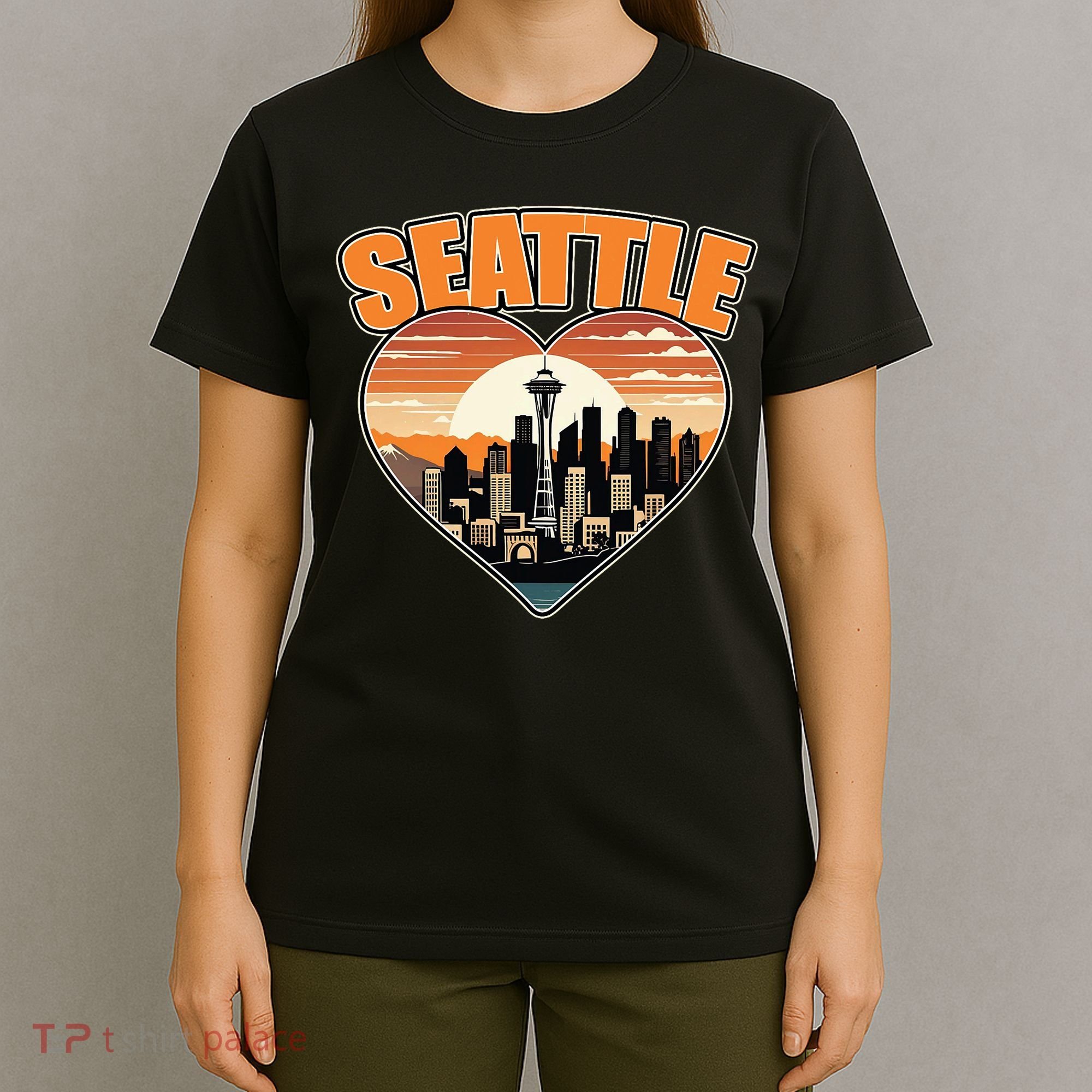 Seattle Gifts Apparel Souvenirs Usa Hiking Camping American T-Shirt