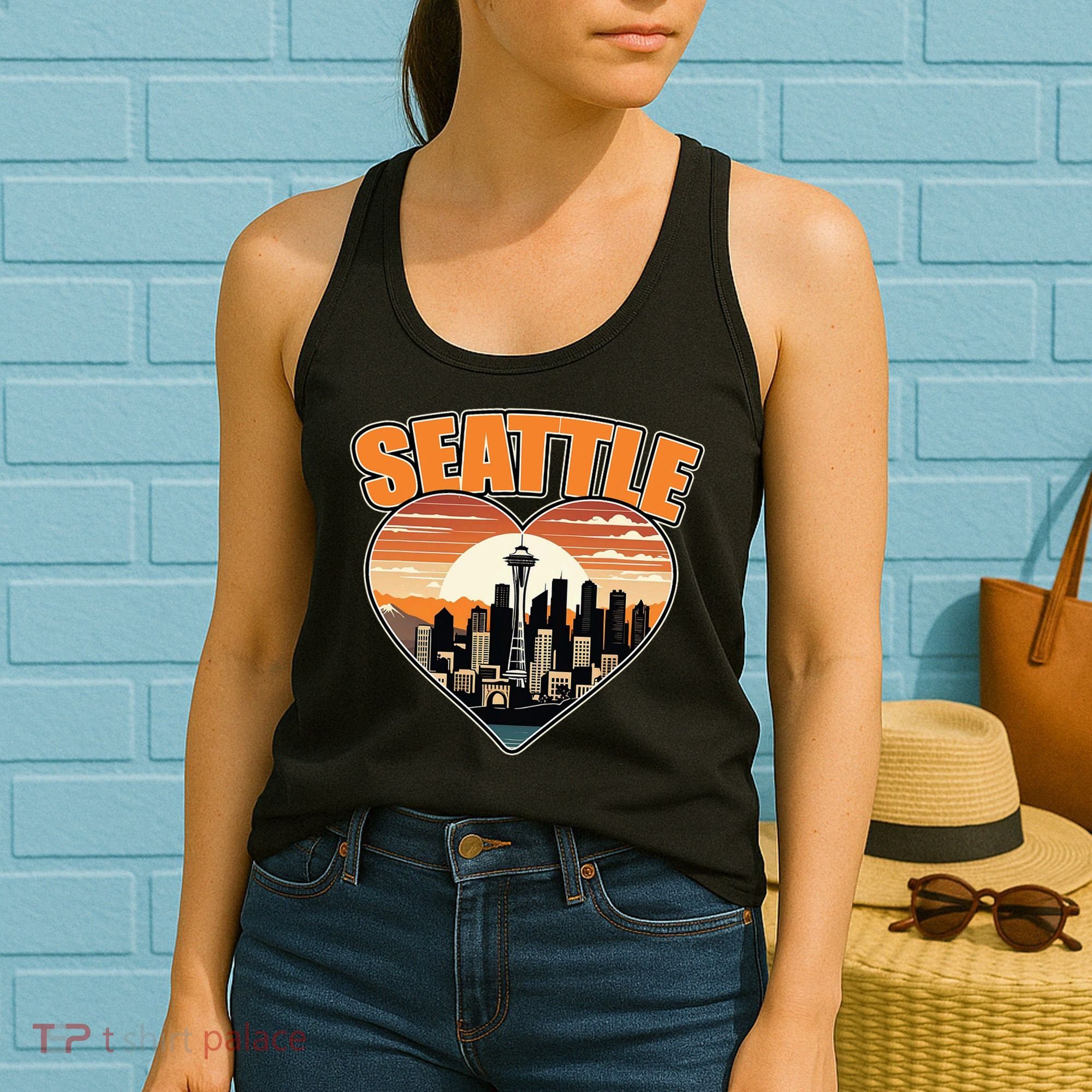 Seattle Gifts Apparel Souvenirs Usa Hiking Camping American Women's Tank Top