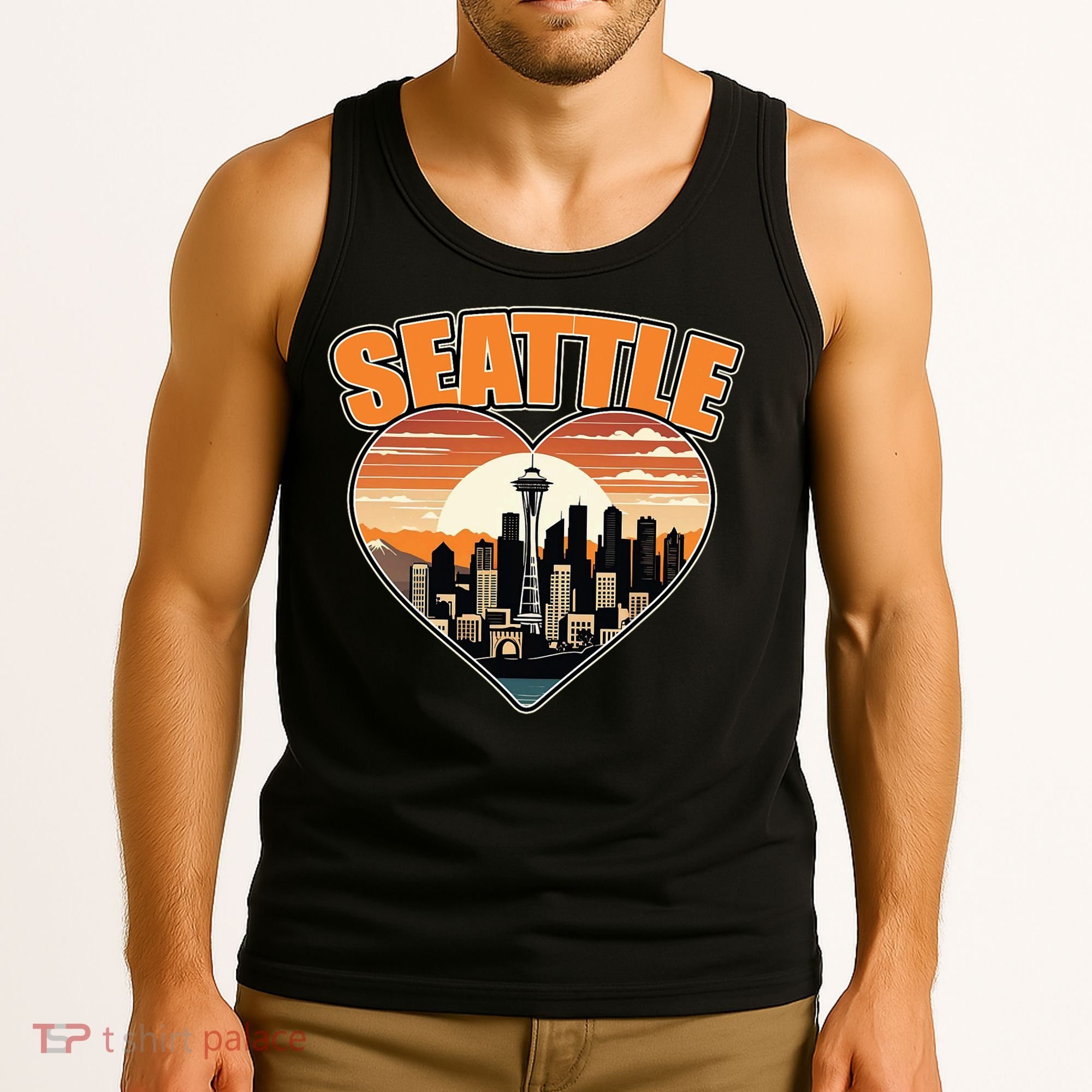 Seattle Gifts Apparel Souvenirs Usa Hiking Camping American Tank Top