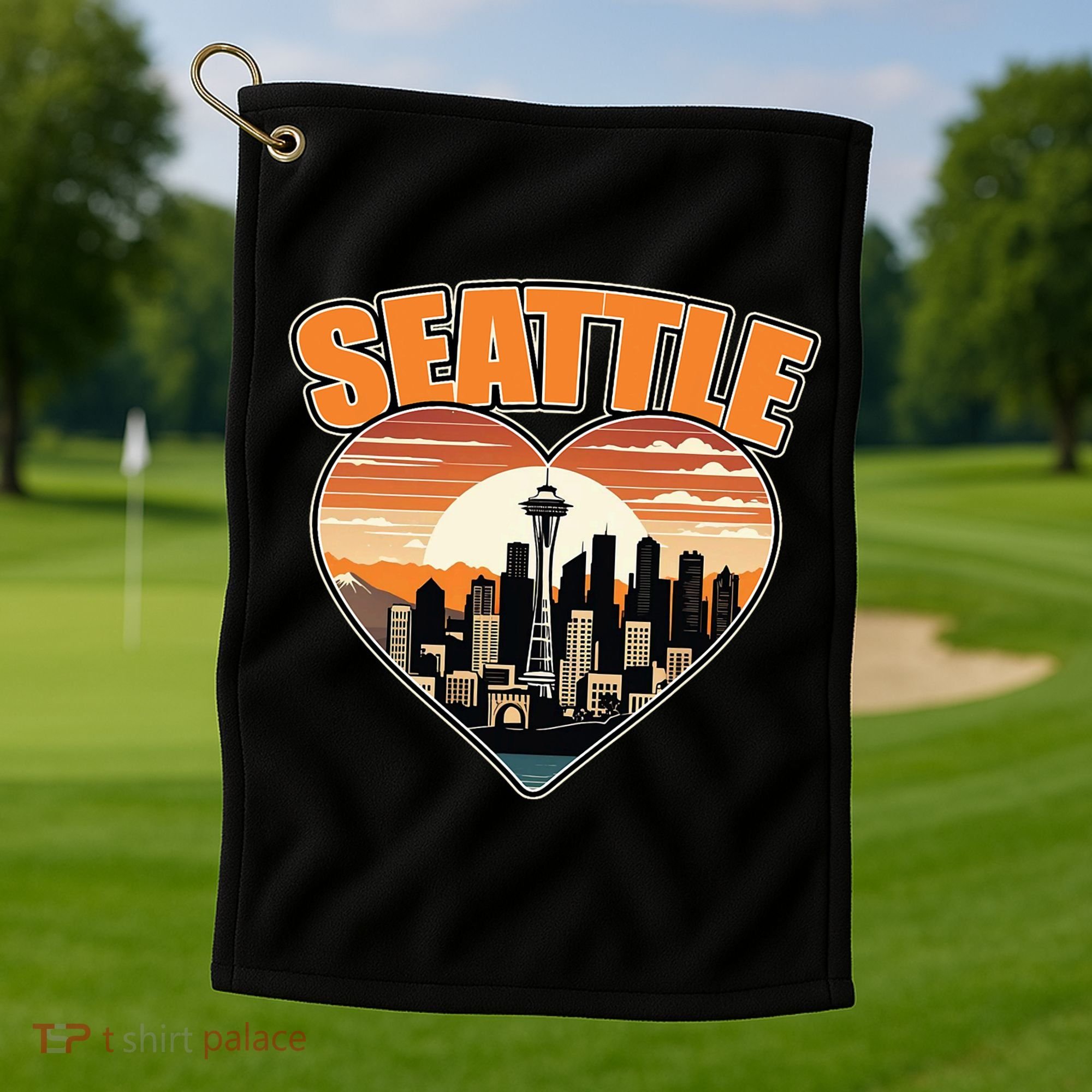 Seattle Gifts Apparel Souvenirs Usa Hiking Camping American Golf Towel