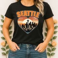 Seattle Gifts Apparel Souvenirs Usa Hiking Camping American Women's T-Shirt thumb 2