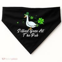 Silliest Goose At The Pub St. Patrick’s Day USA-Made Doggie Bandana thumb 0
