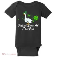 Silliest Goose At The Pub St. Patrick’s Day Baby Bodysuit thumb 0