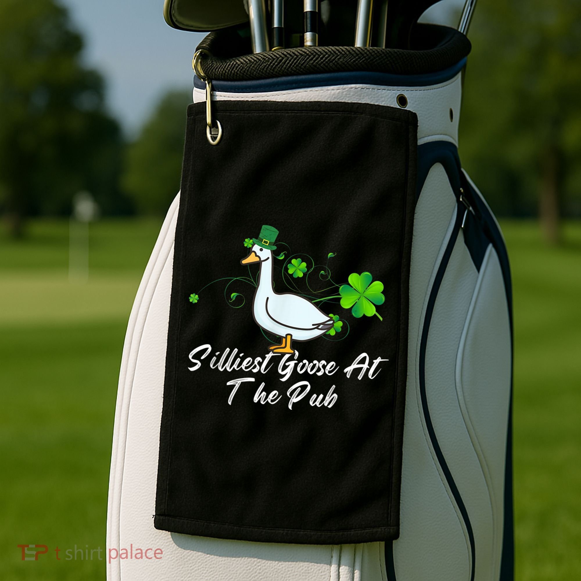 Silliest Goose At The Pub St. Patrick’s Day Golf Towel