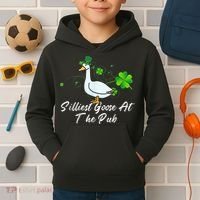 Silliest Goose At The Pub St. Patrick’s Day Kids Hoodie thumb 2