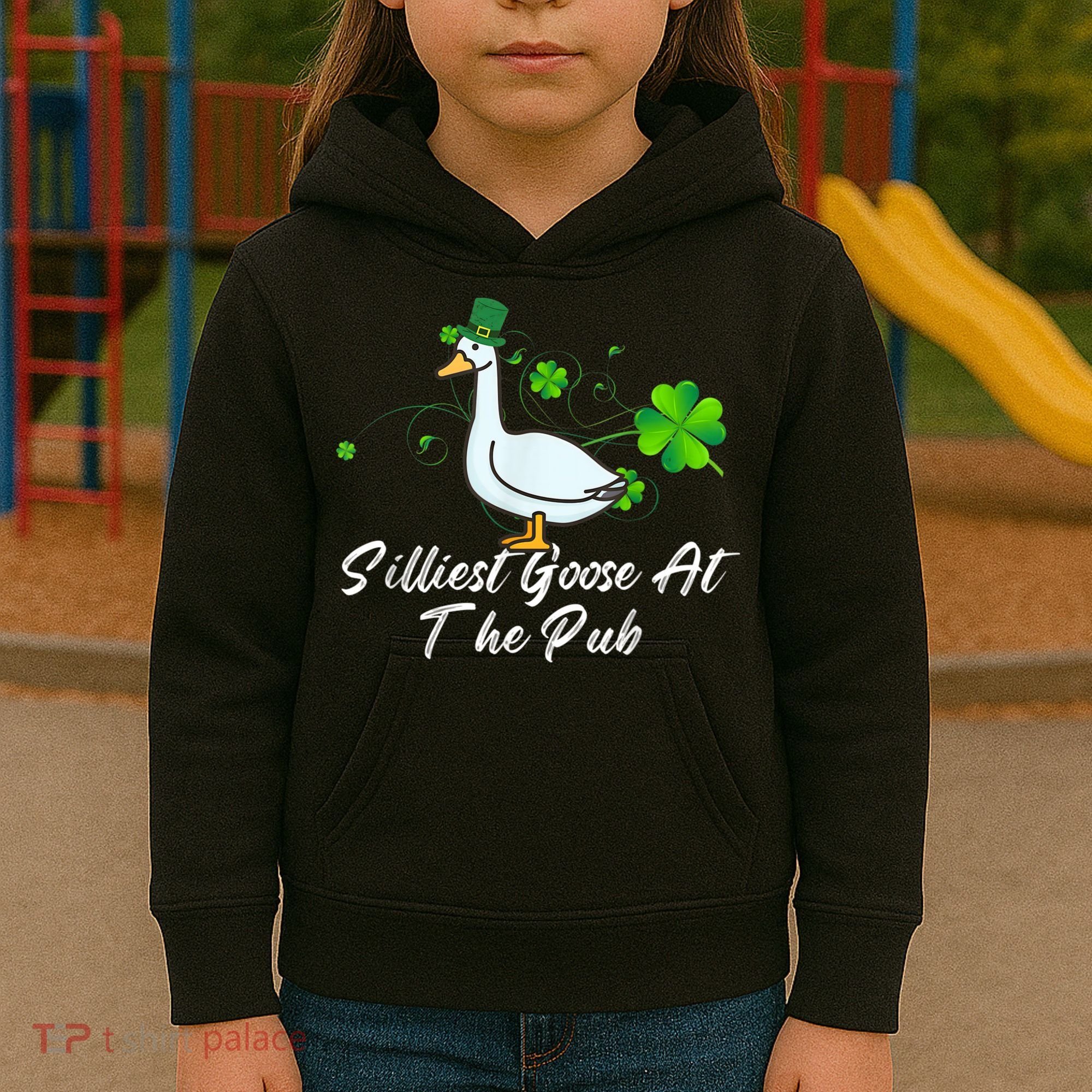 Silliest Goose At The Pub St. Patrick’s Day Kids Hoodie