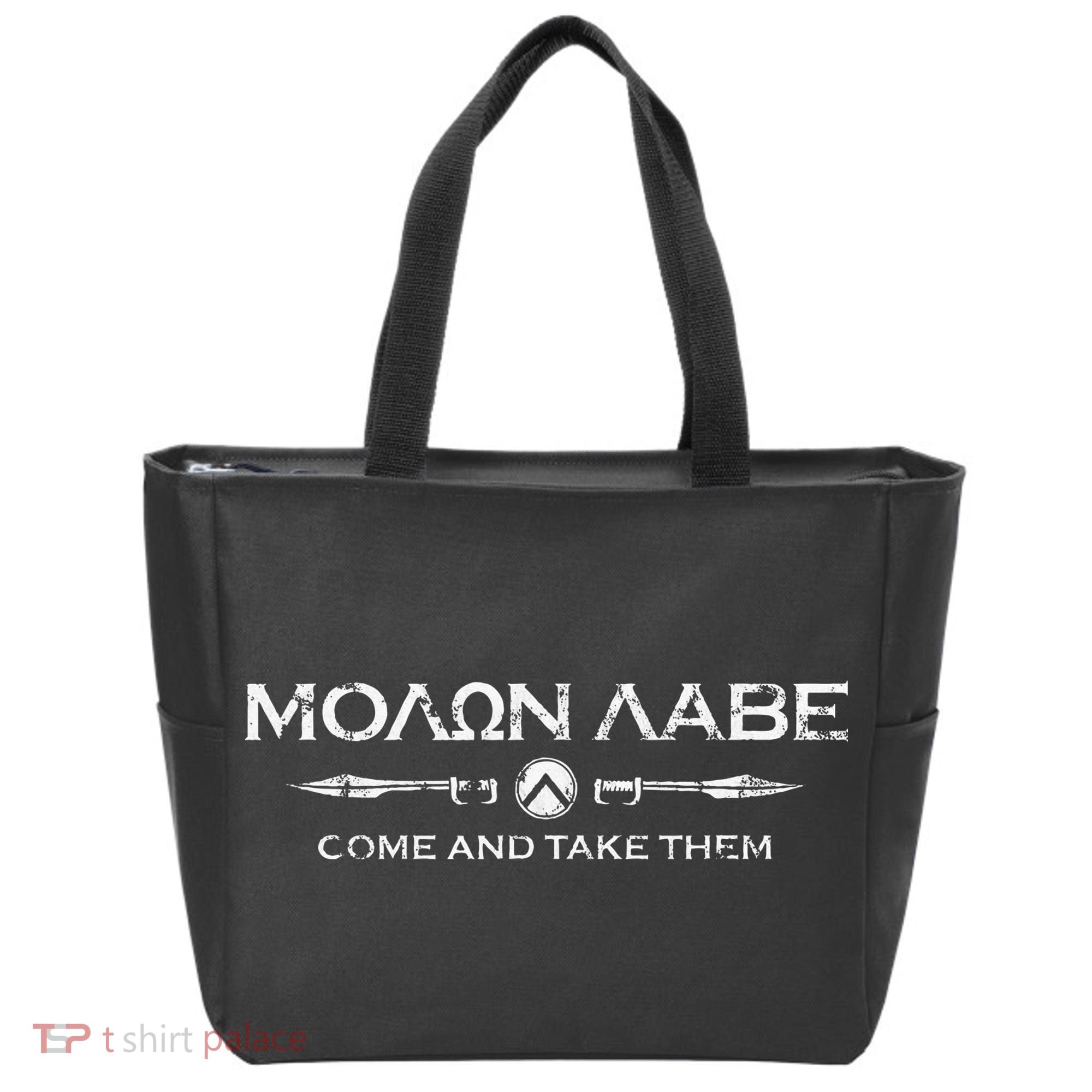 Sparta Gym And Fitness Molon Labe Tote Bag