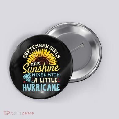 September Girl Birthday Button