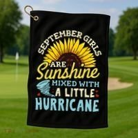 September Girl Birthday Golf Towel thumb 1