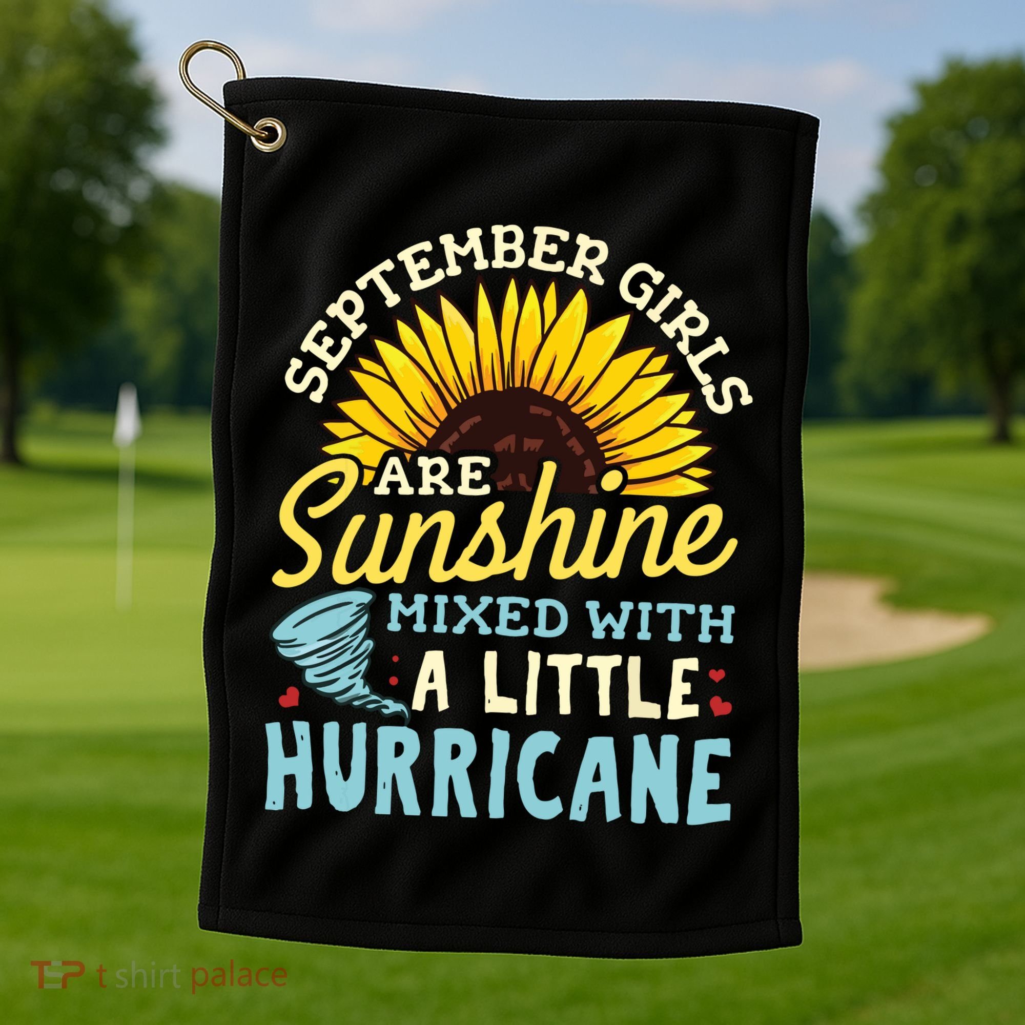 September Girl Birthday Golf Towel