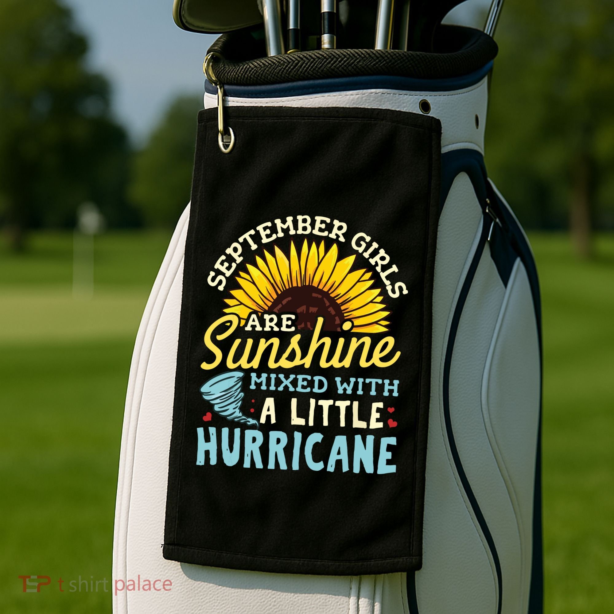 September Girl Birthday Golf Towel