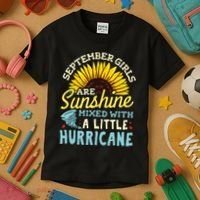 September Girl Birthday Kids T-Shirt thumb 3