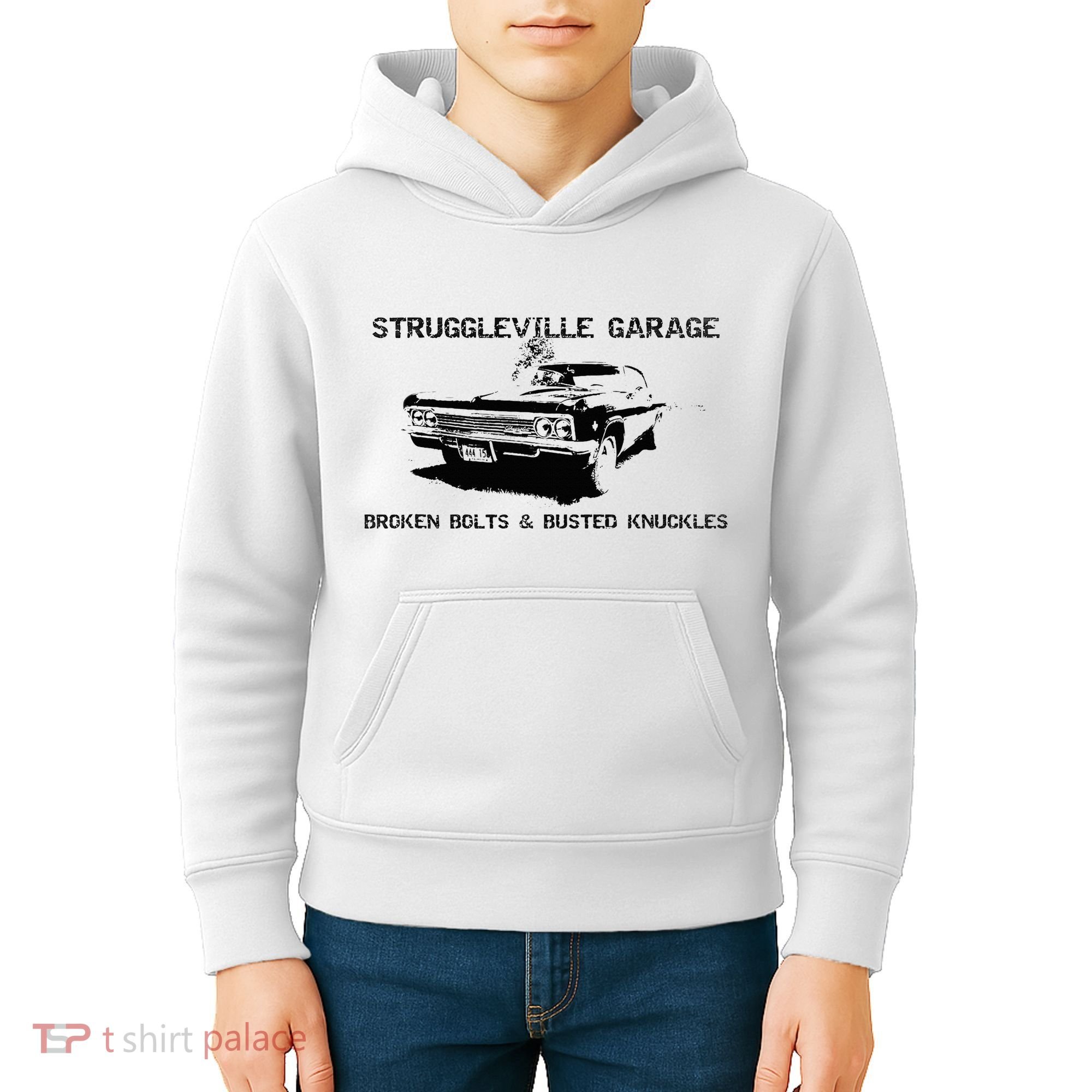 Struggleville Garage Broken Bolts & Busted Knuckles Kids Hoodie