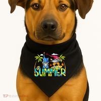Summer Gnomes Beach USA-Made Doggie Bandana thumb 1
