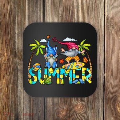 Summer Gnomes Beach Coaster