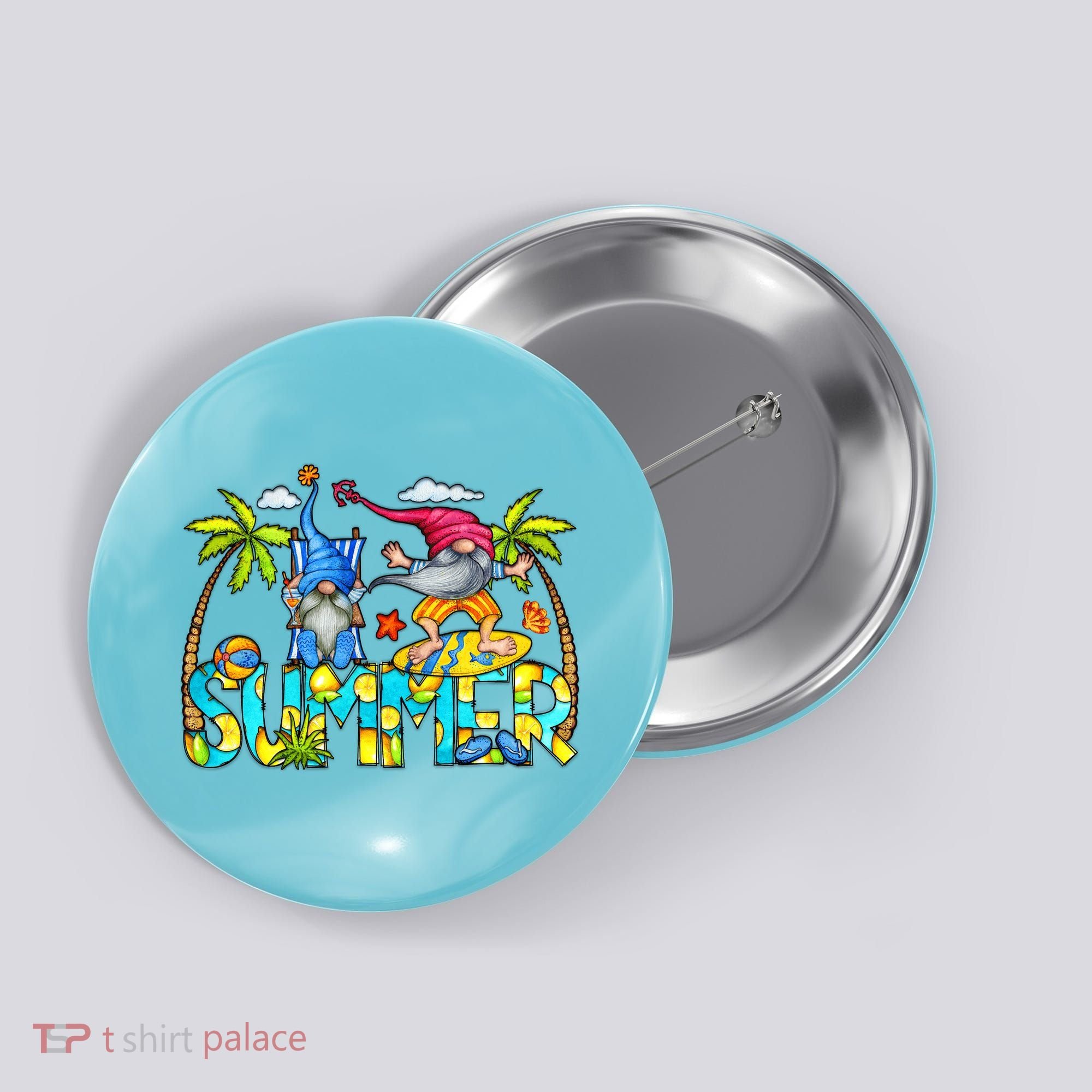 Summer Gnomes Beach Button