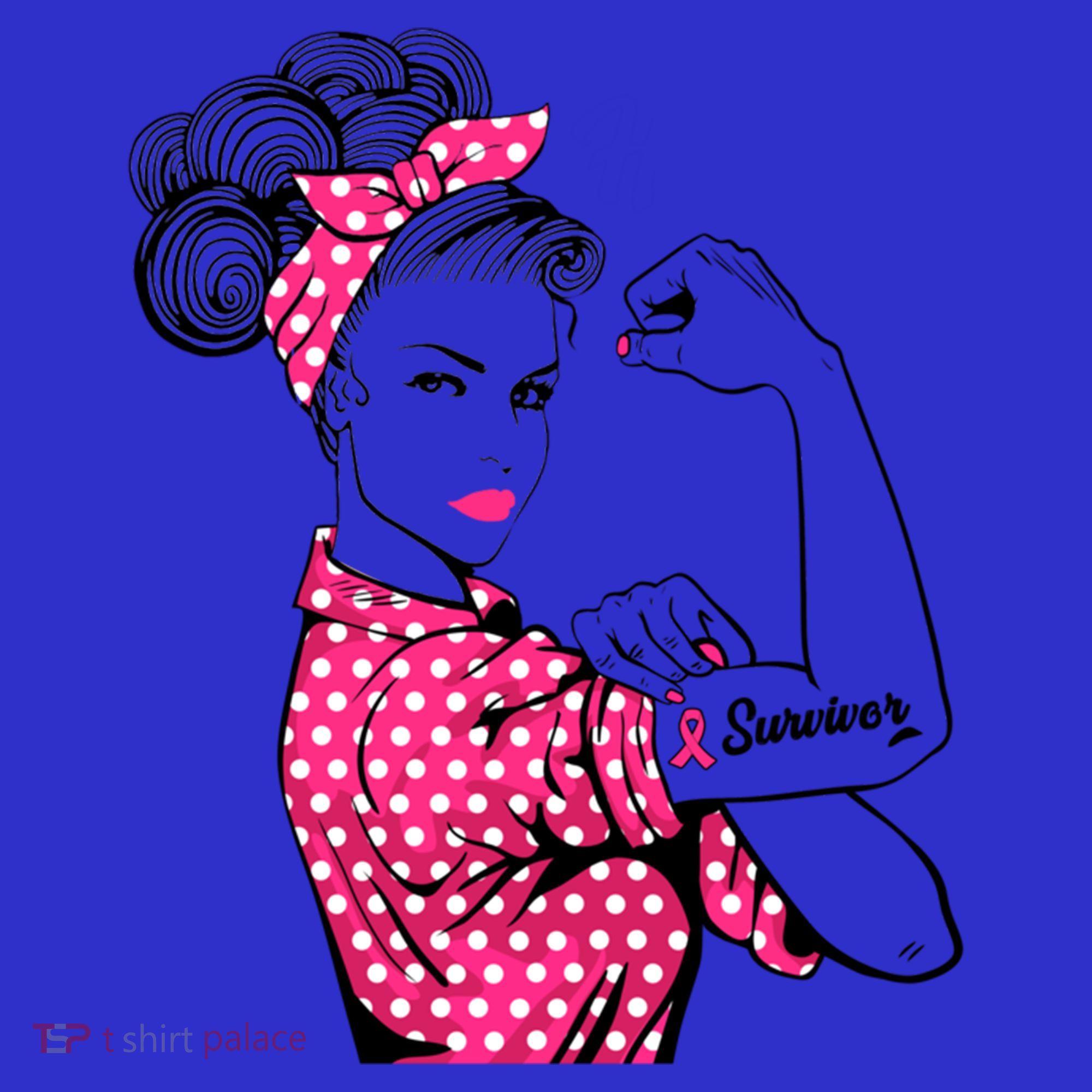 Strong Girl Breast Cancer Survivor Awareness Girls Gift T-Shirt