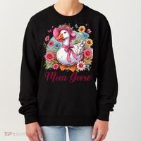 Silly Goose Blessed Mom Coquette Mothers Day Mom Goose Women's Sweatshirt thumb 0