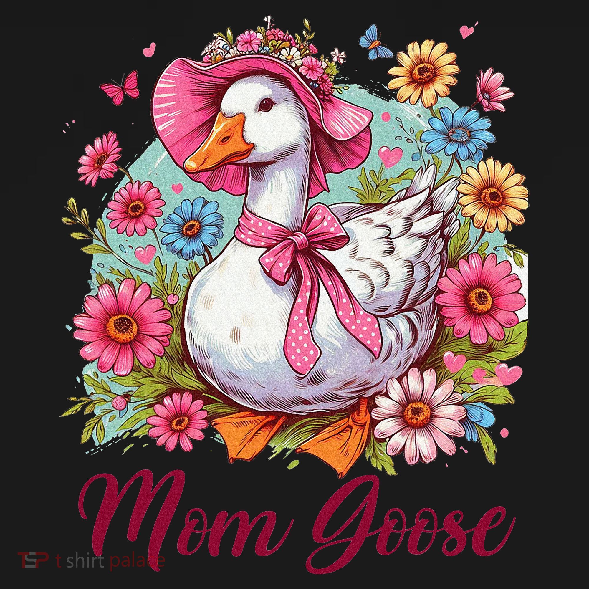 Silly Goose Blessed Mom Coquette Mothers Day Mom Goose Bucket Hat