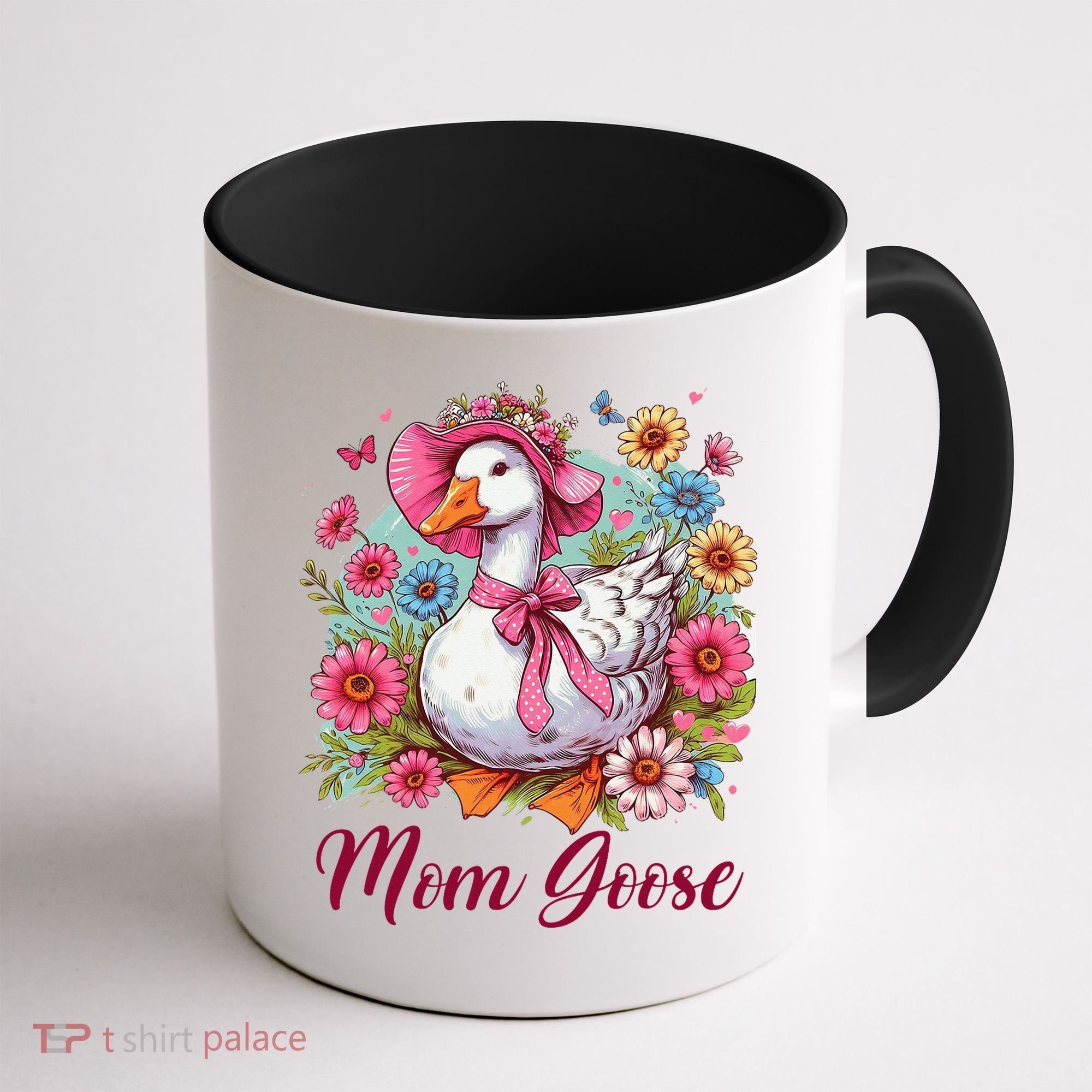 Silly Goose Blessed Mom Coquette Mothers Day Mom Goose Coffee Mug
