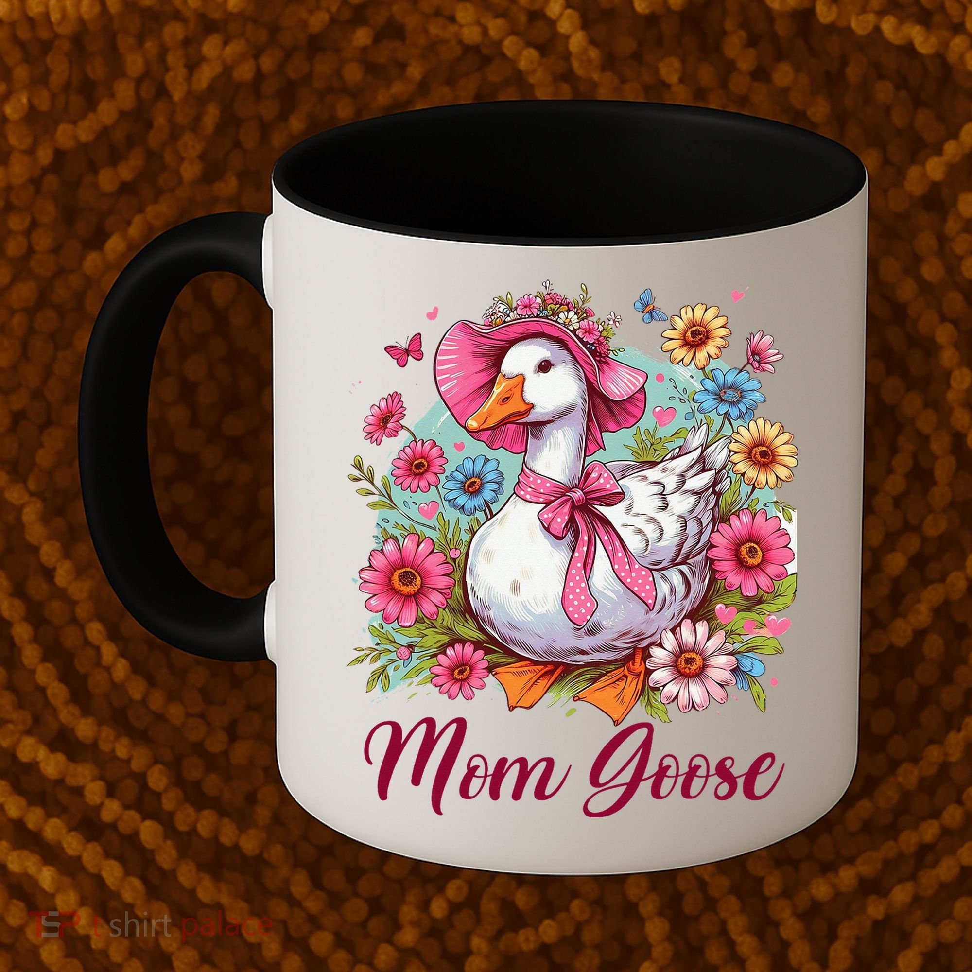 Silly Goose Blessed Mom Coquette Mothers Day Mom Goose Coffee Mug