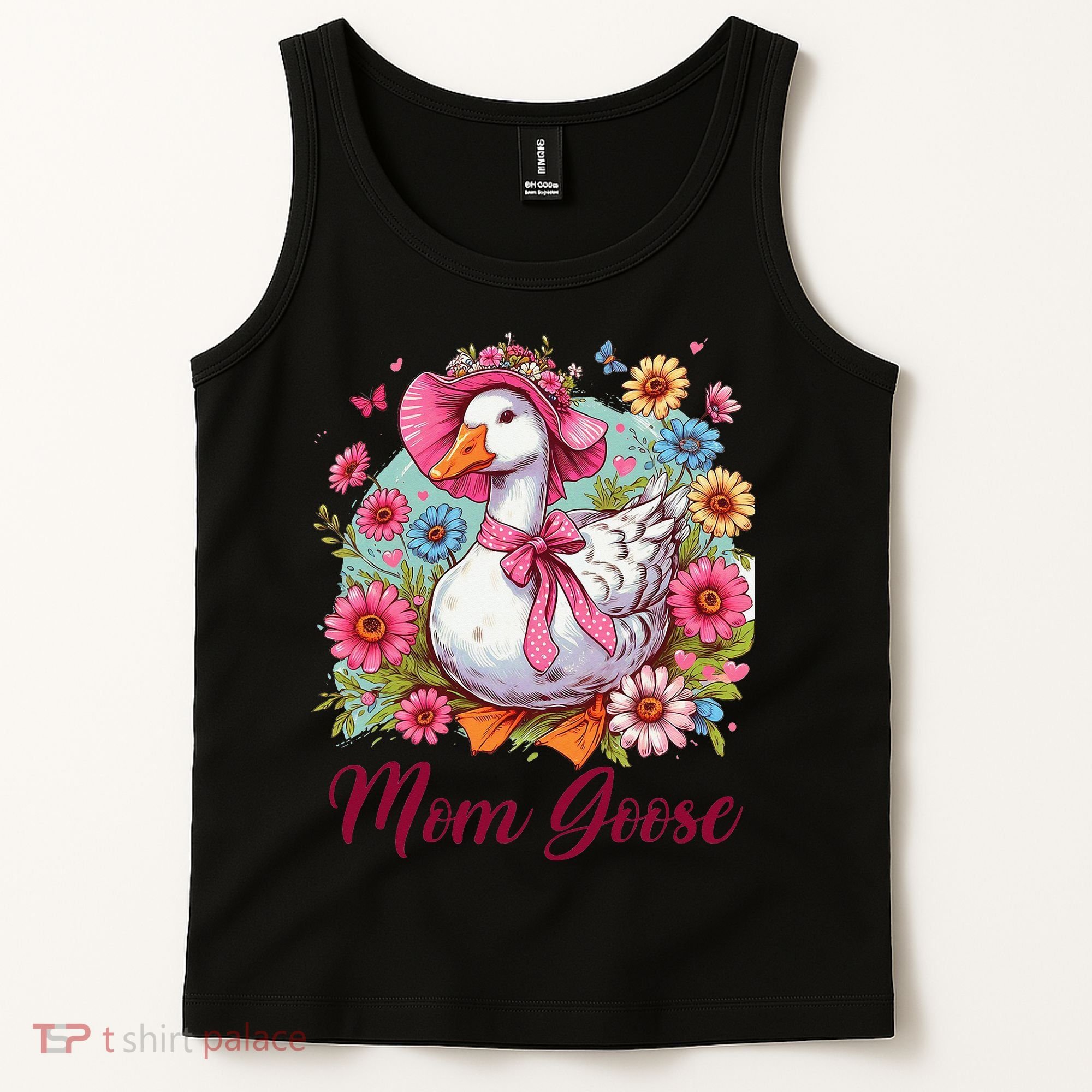 Silly Goose Blessed Mom Coquette Mothers Day Mom Goose Tank Top