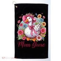 Silly Goose Blessed Mom Coquette Mothers Day Mom Goose Golf Towel thumb 0