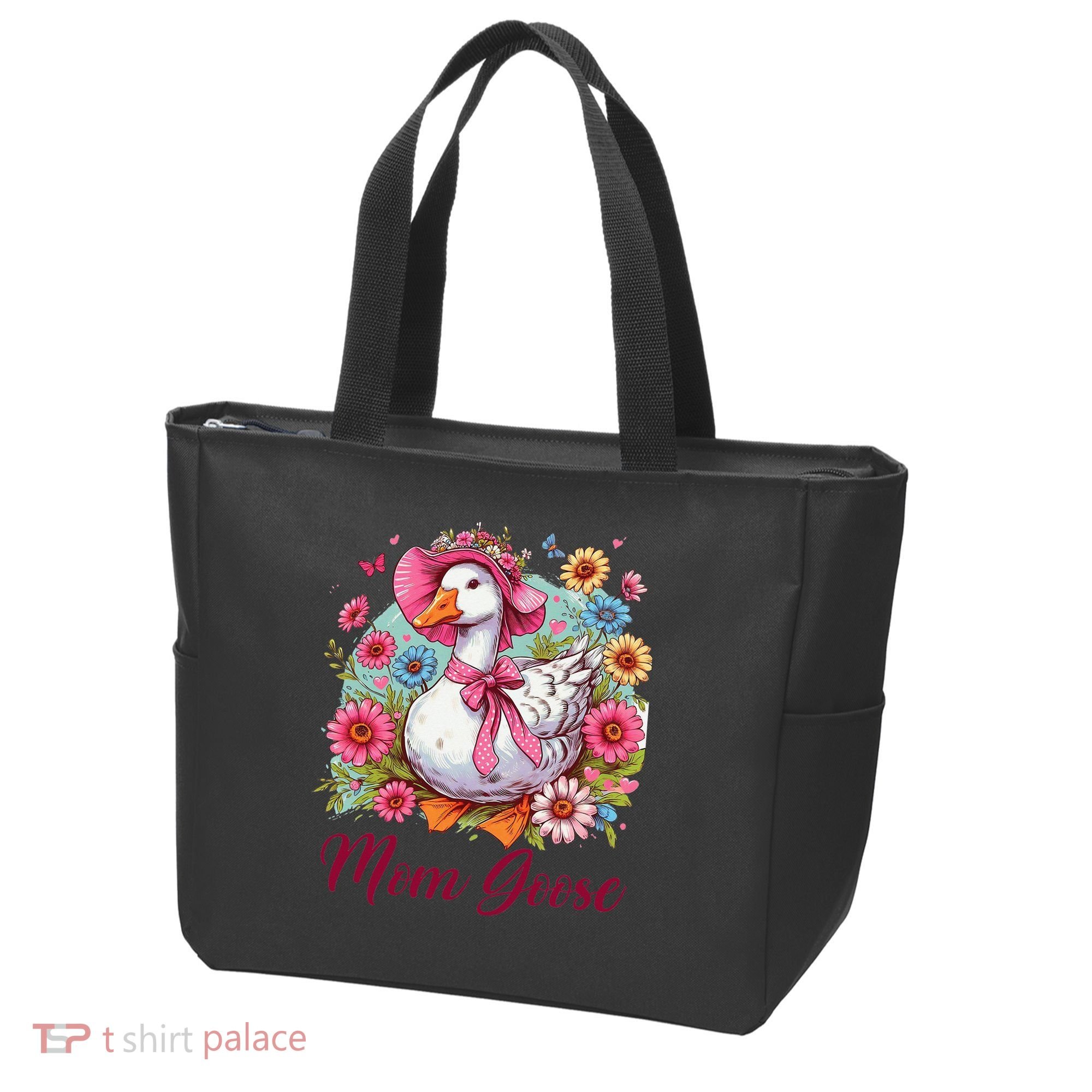 Silly Goose Blessed Mom Coquette Mothers Day Mom Goose Tote Bag