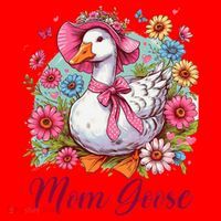 Silly Goose Blessed Mom Coquette Mothers Day Mom Goose Santa Hat thumb 1