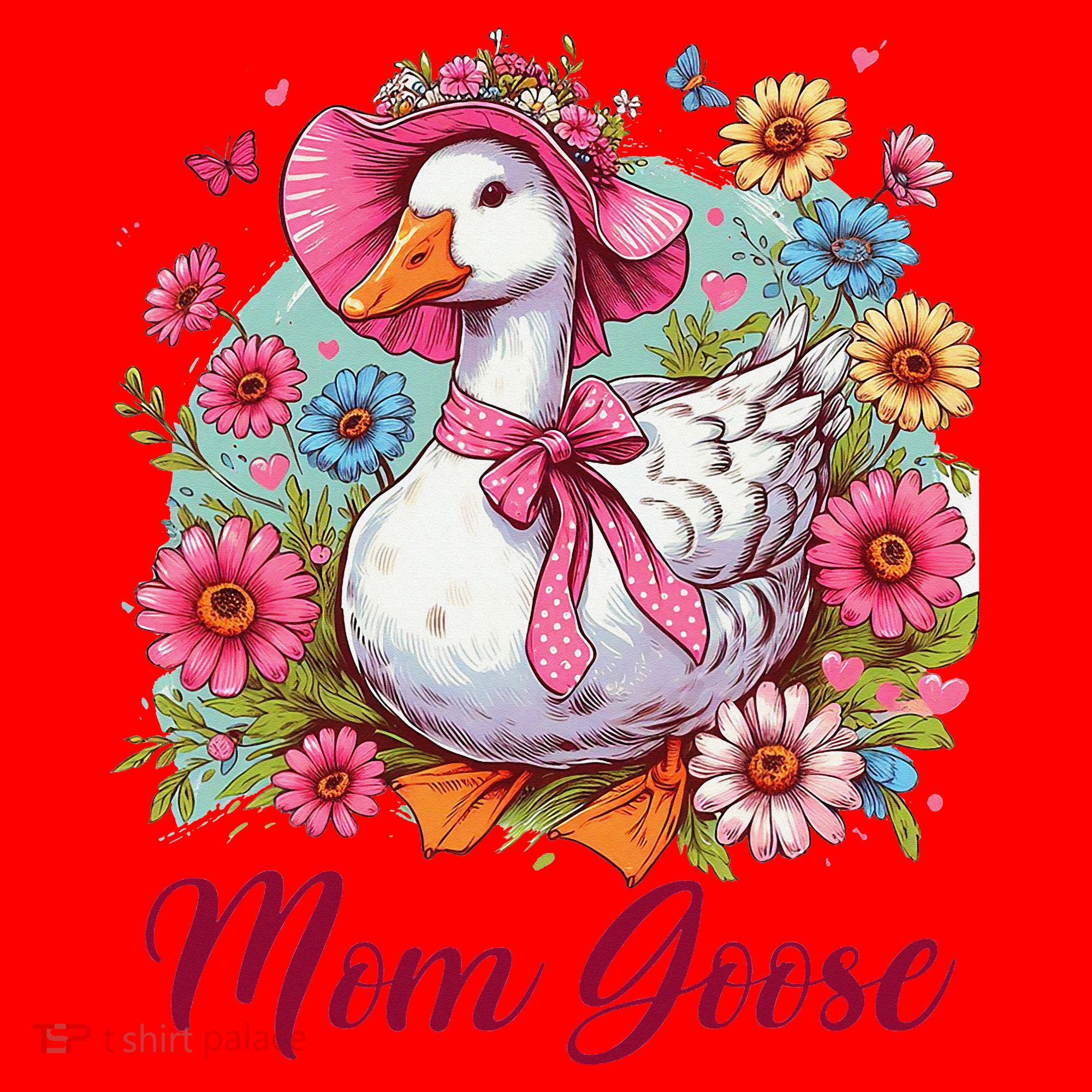 Silly Goose Blessed Mom Coquette Mothers Day Mom Goose Santa Hat