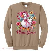 Silly Goose Blessed Mom Coquette Mothers Day Mom Goose Sweatshirt thumb 0