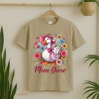 Silly Goose Blessed Mom Coquette Mothers Day Mom Goose T-Shirt thumb 2