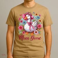 Silly Goose Blessed Mom Coquette Mothers Day Mom Goose T-Shirt thumb 3